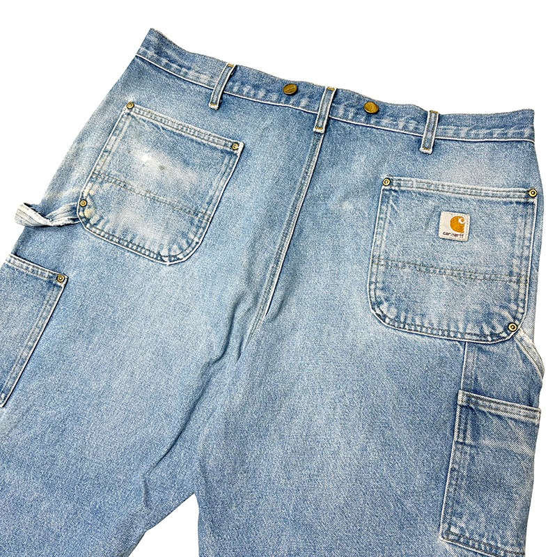 Carhartt �����ϡ��ȡ�Double Knee Denim Painter Pants ���֥�ˡ� �ڥ��󥿡��ѥ�ġ������ڥ�����ܥ����դ���col.INDIGO��size:W40��L30ɽ����COTTON100% ����USED �桼���ɡۡ���šۡ�Ź�޻����Բġ�