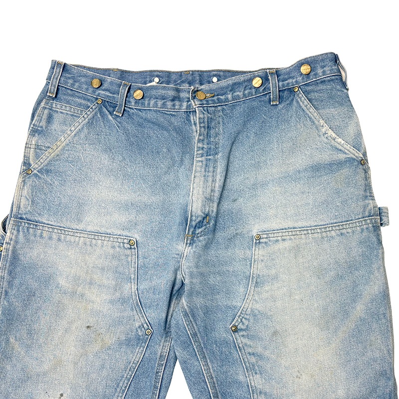 Carhartt �����ϡ��ȡ�Double Knee Denim Painter Pants ���֥�ˡ� �ڥ��󥿡��ѥ�ġ������ڥ�����ܥ����դ���col.INDIGO��size:W40��L30ɽ����COTTON100% ����USED �桼���ɡۡ���šۡ�Ź�޻����Բġ�