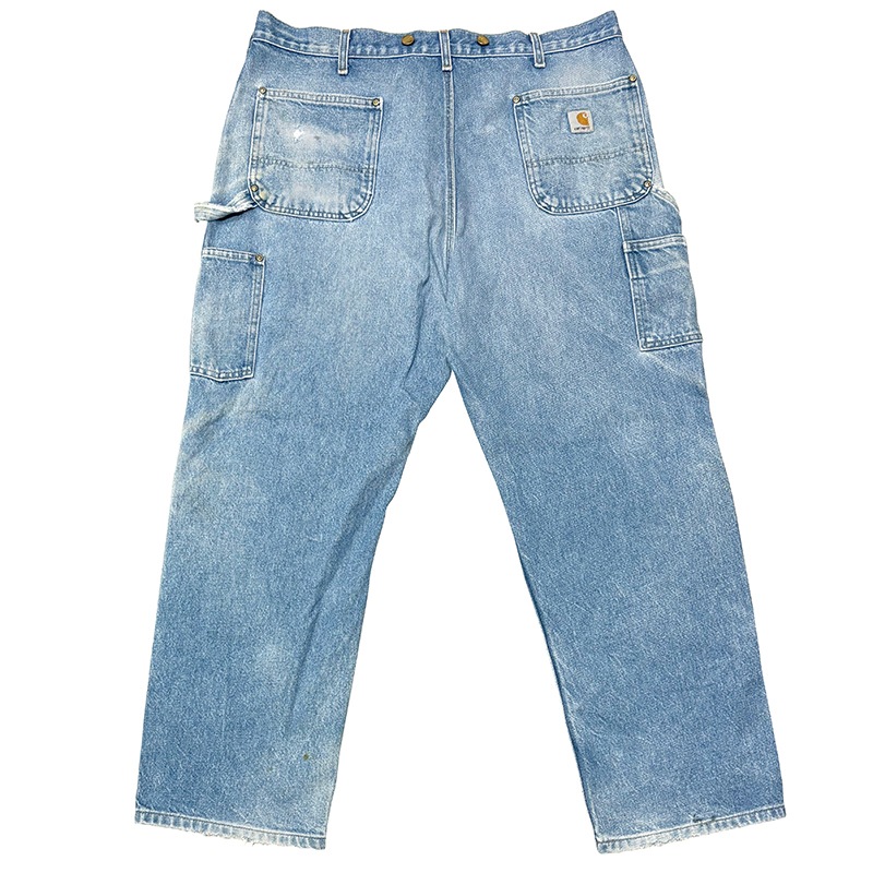 Carhartt �����ϡ��ȡ�Double Knee Denim Painter Pants ���֥�ˡ� �ڥ��󥿡��ѥ�ġ������ڥ�����ܥ����դ���col.INDIGO��size:W40��L30ɽ����COTTON100% ����USED �桼���ɡۡ���šۡ�Ź�޻����Բġ�