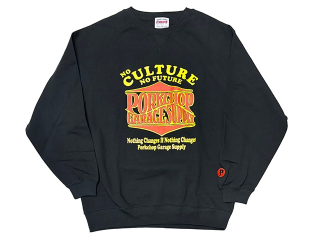PORKCHOP GARAGE SUPPLY �ݡ�������å� ���졼�����ץ饤��WAVE LOGO SWEAT �������� ���� �������åȡ�2��(BLACK/GRAY)��2025FW