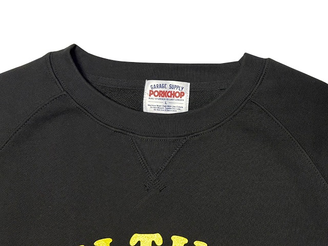 PORKCHOP GARAGE SUPPLY �ݡ�������å� ���졼�����ץ饤��WAVE LOGO SWEAT �������� ���� �������åȡ�2��(BLACK/GRAY)��2025FW