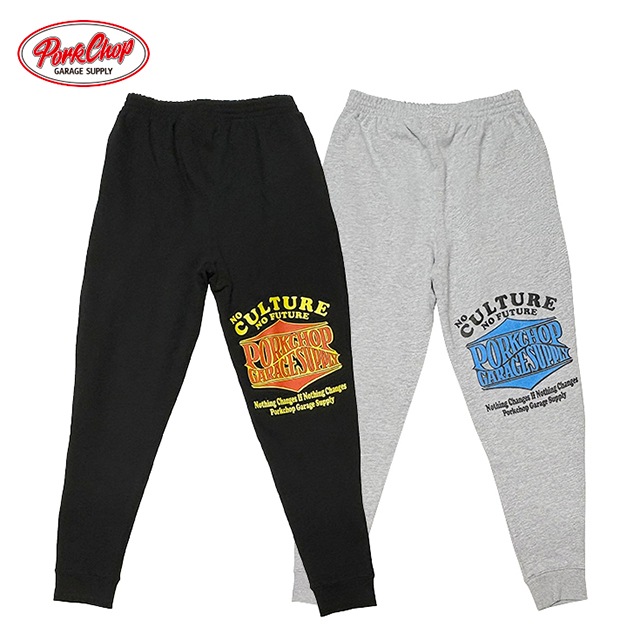 PORKCHOP GARAGE SUPPLY �ݡ�������å� ���졼�����ץ饤��WAVE LOGO SWEAT PANTS �������� ���� �������åȥѥ�ġ�2��(BLACK/GRAY)��2025FW