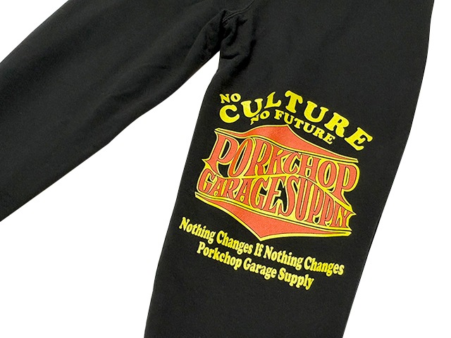 PORKCHOP GARAGE SUPPLY �ݡ�������å� ���졼�����ץ饤��WAVE LOGO SWEAT PANTS �������� ���� �������åȥѥ�ġ�2��(BLACK/GRAY)��2025FW