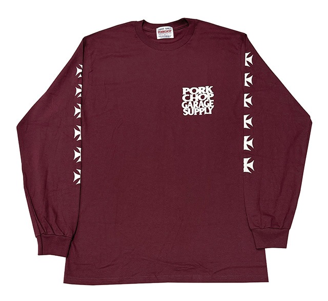 PORKCHOP GARAGE SUPPLY �ݡ�������å� ���졼�����ץ饤��C&H LOGO L/S TEE��C&H���� ���󥰥��꡼�� T����ġ�ĹµT����ġ�����T��3��(NAVY/NATURAL/MAROON)��2026AW