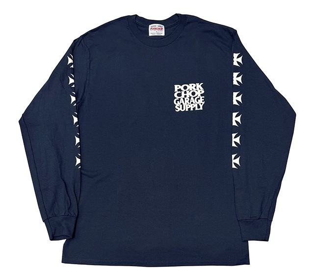 PORKCHOP GARAGE SUPPLY �ݡ�������å� ���졼�����ץ饤��C&H LOGO L/S TEE��C&H���� ���󥰥��꡼�� T����ġ�ĹµT����ġ�����T��3��(NAVY/NATURAL/MAROON)��2026AW