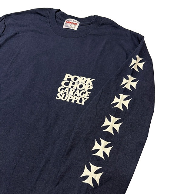 PORKCHOP GARAGE SUPPLY �ݡ�������å� ���졼�����ץ饤��C&H LOGO L/S TEE��C&H���� ���󥰥��꡼�� T����ġ�ĹµT����ġ�����T��3��(NAVY/NATURAL/MAROON)��2026AW