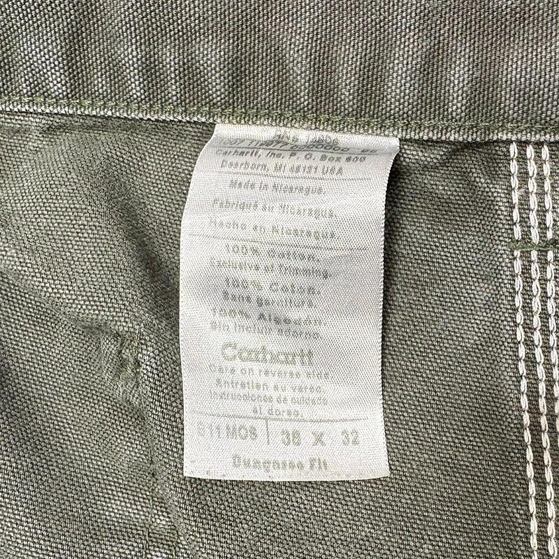 Carhartt �����ϡ��ȡ�Single Knee Painter Pants ���󥰥�ˡ� �ڥ��󥿡��ѥ�ġ�col.OLIVE��size:W38��L32ɽ�������å����ϡ�COTTON100% ����USED �桼���ɡۡ���šۡ�Ź�޻����Բġ�