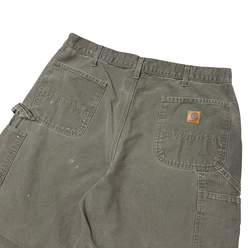 Carhartt �����ϡ��ȡ�Single Knee Painter Pants ���󥰥�ˡ� �ڥ��󥿡��ѥ�ġ�col.OLIVE��size:W38��L32ɽ�������å����ϡ�COTTON100% ����USED �桼���ɡۡ���šۡ�Ź�޻����Բġ�