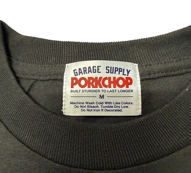 PORKCHOP GARAGE SUPPLY �ݡ�������å� ���졼�����ץ饤��DETERGENT L/S TEE�� �ǥ�����������ȡ����󥰥��꡼�� T����ġ�ĹµT����ġ�����T��3��(BLACK/WHITE/MINT GREEN)��2026AW