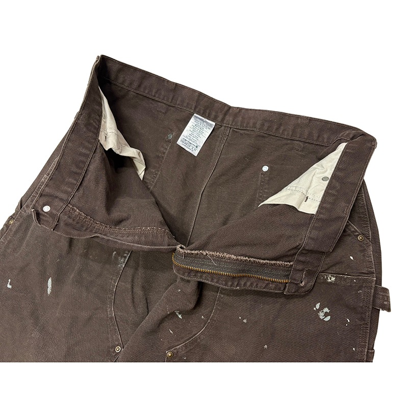 Carhartt �����ϡ��ȡ�Double Knee Painter Pants ���֥�ˡ� �ڥ��󥿡��ѥ�ġ�col.BROWN��size:W40��L32ɽ�����ڥ󥭥ڥ���ȡ����å����ϡ�COTTON100% ��USED �桼���ɡۡ���šۡ�Ź�޻����Բġ�