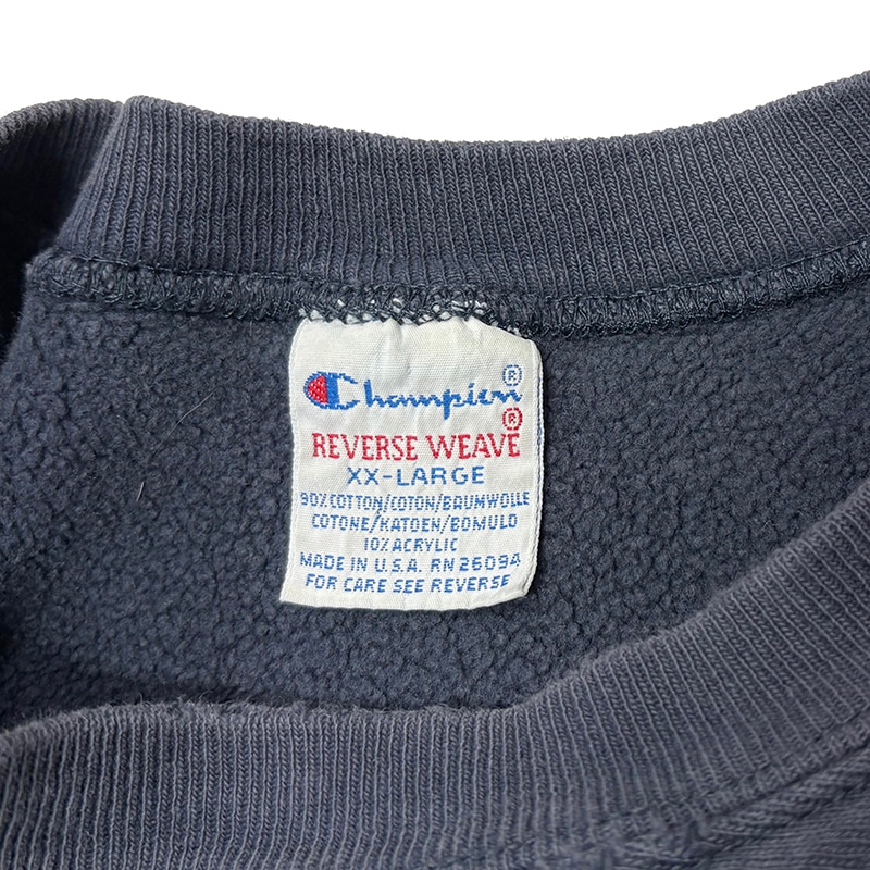 ��BORO�� 90s��Champion �����ԥ���REVERSE WEAVE C/N SWEAT SHIRTS ��С����������� ���롼�ͥå� �������åȥ���� ��col:NAVY��size:XX-LARGE���ɽ�����������ե���˥���ء�Made in U.S.A.����VINTAGE ������ơ����ۡ���šۡ�Ź�޻����Բġ�