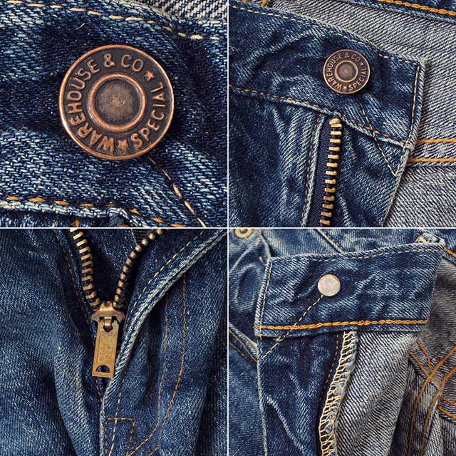 WAREHOUSE���������ϥ��� 2ND-HAND 1105��(USED WASH)��������ɥϥ�ɡ��ǥ˥� �����󥺡�indigo �桼���ɥ����å���