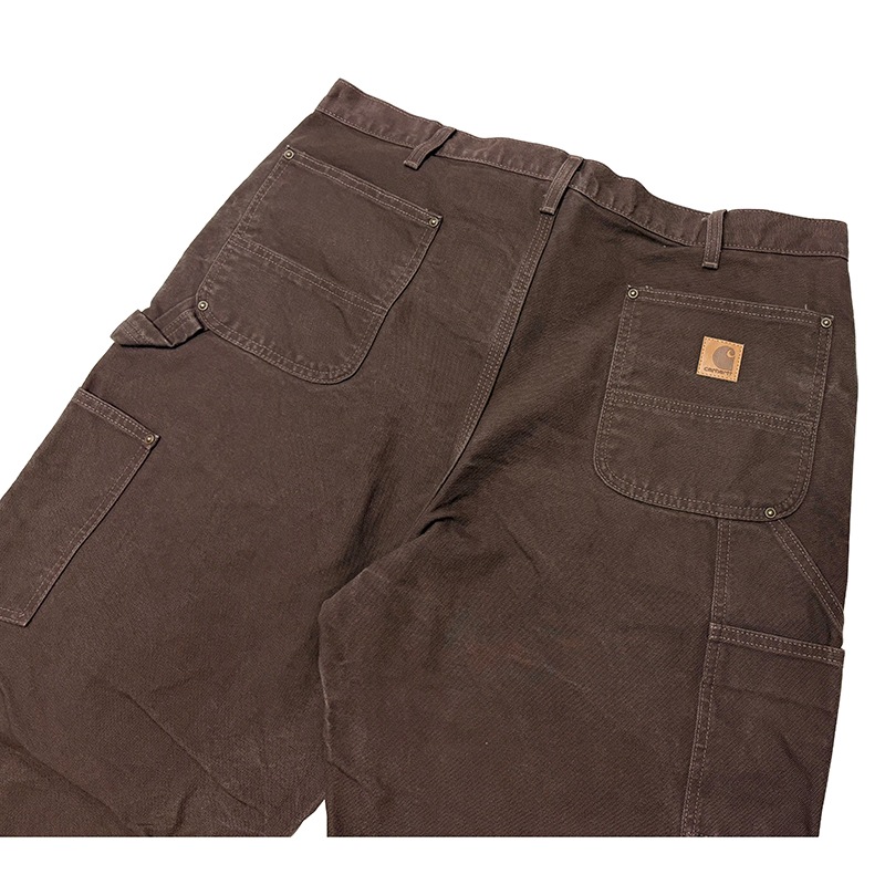 Carhartt �����ϡ��ȡ�Double Knee Painter Pants ���֥�ˡ� �ڥ��󥿡��ѥ�ġ�col.BROWN��size:W38��L32ɽ�������å����ϡ�COTTON100% ��USED �桼���ɡۡ���šۡ�Ź�޻����Բġ�