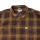 Carhartt �����ϡ��ȡ�L/S Flannel Shirt ���󥰥��꡼�� �ե��ͥ� ����ġ������å�����col.BROWN��YELLOW��size:2XL��ORIGINAL FIT ���ꥸ�ʥ�ե��åȡ�COTTON100%����USED �桼���ɡۡ���šۡ�Ź�޻����Բġ�