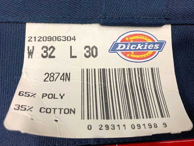 Dickies �ǥ��å����� 2874N������ѥ�ġ��饤�ʡ��դ���color:NAVY������ꥫ�� DEADSTOCK���ǥåɥ��ȥå���Vintage ������ơ����ۡ���š�