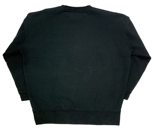 Cloveru �������Х롡WIDE SWEAT CREW "AOKI MUJI" �磻�� �������å� ���롼 "������ �ॸ"�����롼�ͥå��������åȡ�BLACK �֥�å�
