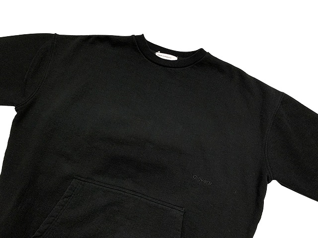 Cloveru �������Х롡WIDE SWEAT CREW "AOKI MUJI" �磻�� �������å� ���롼 "������ �ॸ"�����롼�ͥå��������åȡ�BLACK �֥�å�