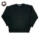Cloveru �������Х롡WIDE SWEAT CREW "AOKI MUJI" �磻�� �������å� ���롼 "������ �ॸ"�����롼�ͥå��������åȡ�BLACK �֥�å�