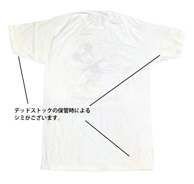 ��SALE 30%OFF�ۡ�DEADSTOCK��Disney World��Mickey T����ġ��ߥå�����color:WHITE size:LARGE ����ꥫ���ڥǥåɥ��ȥå��ۡ�VINTAGE ������ơ����ۡ�Ź�޻����Բġ�