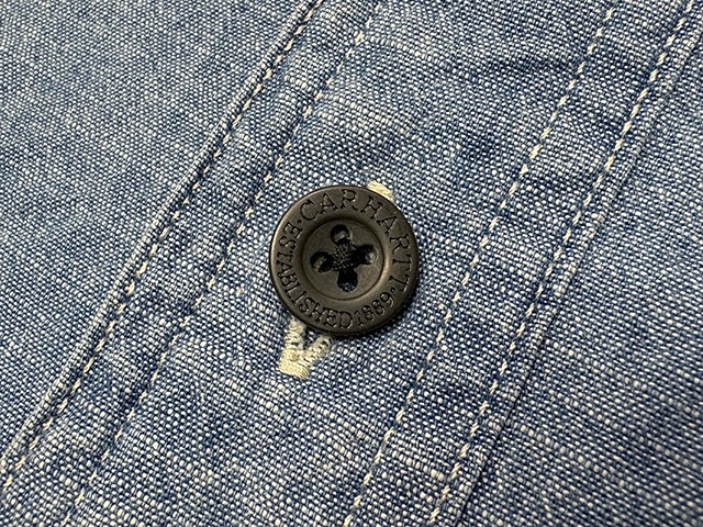 Carhartt �����ϡ��ȡ�Chambray L/S Shirts �����֥졼����ġ�col.BLUE��size:2XL��COTTON100%����USED �桼���ɡۡ���šۡ�Ź�޻����Բġ�