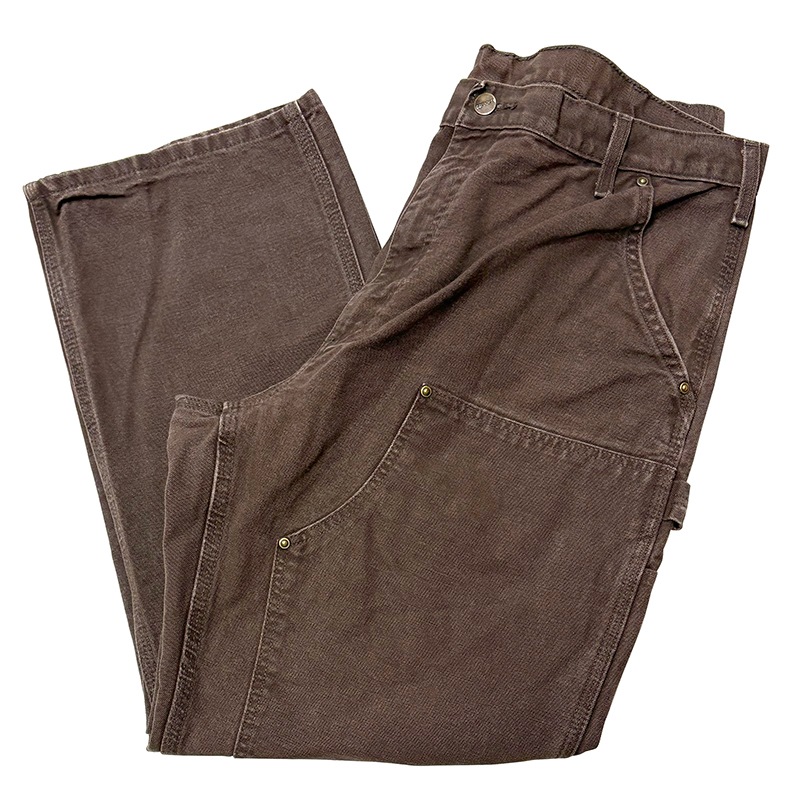 Carhartt �����ϡ��ȡ�Double Knee Painter Pants ���֥�ˡ� �ڥ��󥿡��ѥ�ġ�col.BROWN��size:W38��L30ɽ�������å����ϡ�COTTON100% ��USED �桼���ɡۡ���šۡ�Ź�޻����Բġ�