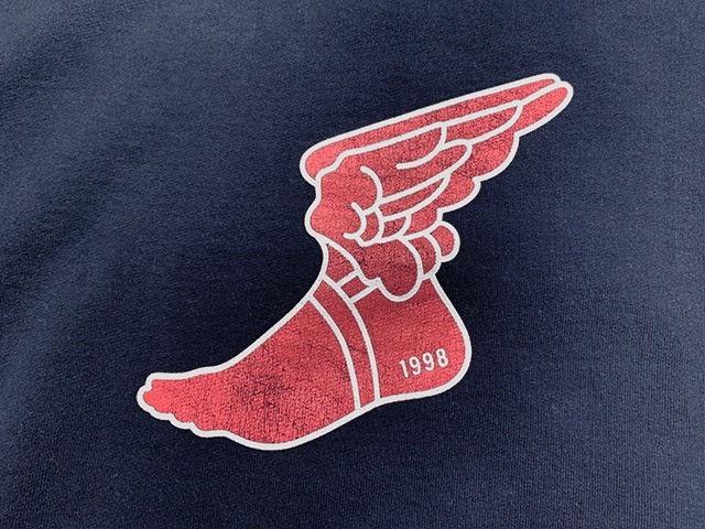 SALE 30%OFF Cloveru Х롡WIDE "WING FOOT CREW" 磻  " եå 롼"롼ͥååȡ2(GRAY/NAVY)