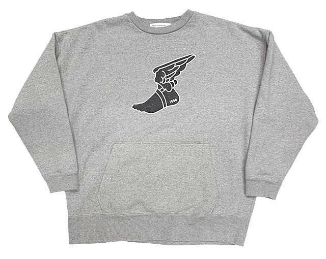 SALE 30%OFF Cloveru Х롡WIDE "WING FOOT CREW" 磻  " եå 롼"롼ͥååȡ2(GRAY/NAVY)