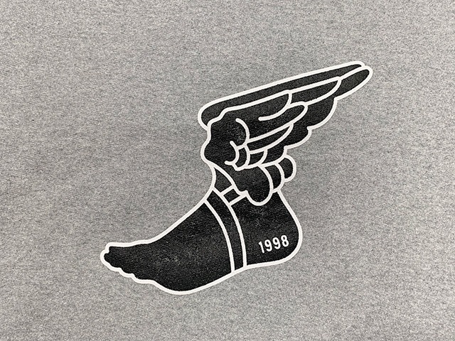 SALE 30%OFF Cloveru Х롡WIDE "WING FOOT CREW" 磻  " եå 롼"롼ͥååȡ2(GRAY/NAVY)