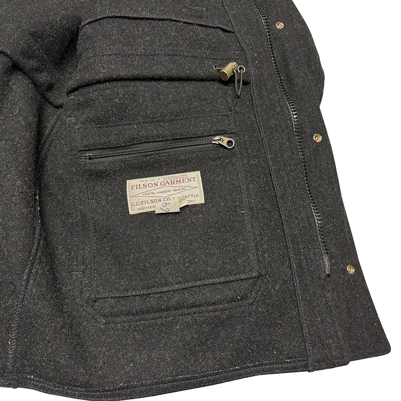 FILSON �ե��륽��WOOL WEEKENDER COAT ������ ��������������� �����ȡ�col:DARK CHARCOAL��size:XL��100�� VIRGIN WOOL���쥿����Made in U.S.A.����USED �桼���ɡۡ���š�