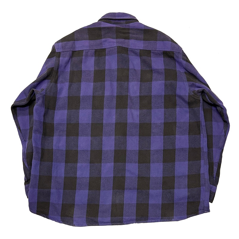 90s��FIELD&STREAM �ե�����ɡ����ȥ꡼�ࡡL/S Flannel Shirt ���󥰥��꡼�� �ե��ͥ� ����ġ������å�����col.PURPLE��size:XXL��������VINTAGE �ӥ�ơ����ۡ���šۡ�Ź�޻����Բġ�
