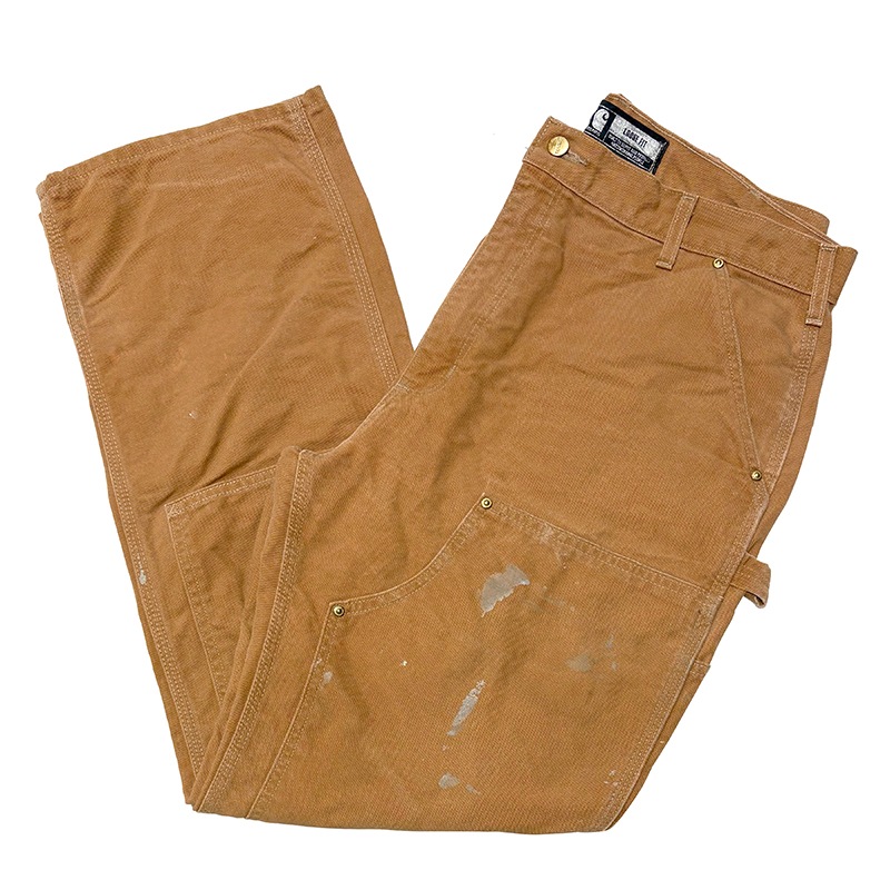 Carhartt �����ϡ��ȡ�Double Knee Painter Pants ���֥�ˡ� �ڥ��󥿡��ѥ�ġ��ڥ����ӡ�col.DUCK BROWN��size:W38��L32ɽ��(����W38��L30)�����å����� ��USED �桼���ɡۡ���šۡ�Ź�޻����Բġ�