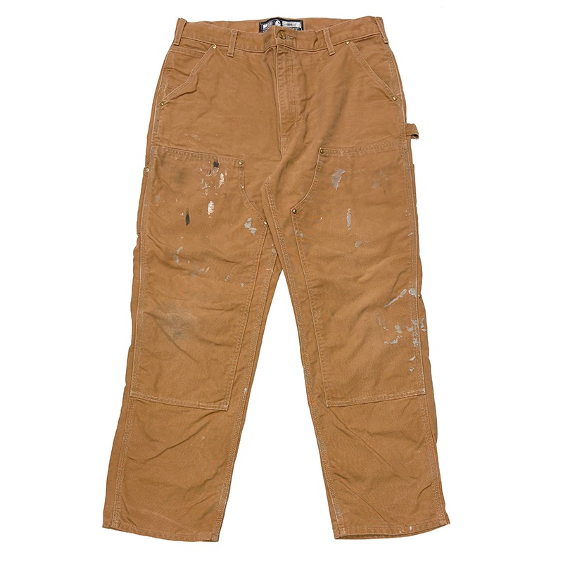 Carhartt �����ϡ��ȡ�Double Knee Painter Pants ���֥�ˡ� �ڥ��󥿡��ѥ�ġ��ڥ����ӡ�col.DUCK BROWN��size:W38��L32ɽ��(����W38��L30)�����å����� ��USED �桼���ɡۡ���šۡ�Ź�޻����Բġ�