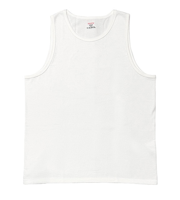WASEW �諒����ONE DAY TANK TOP (2PACK) ���ǥ� ���󥯥ȥå� 2�����ꡡ��100��WHITE��Made in JAPAN��������