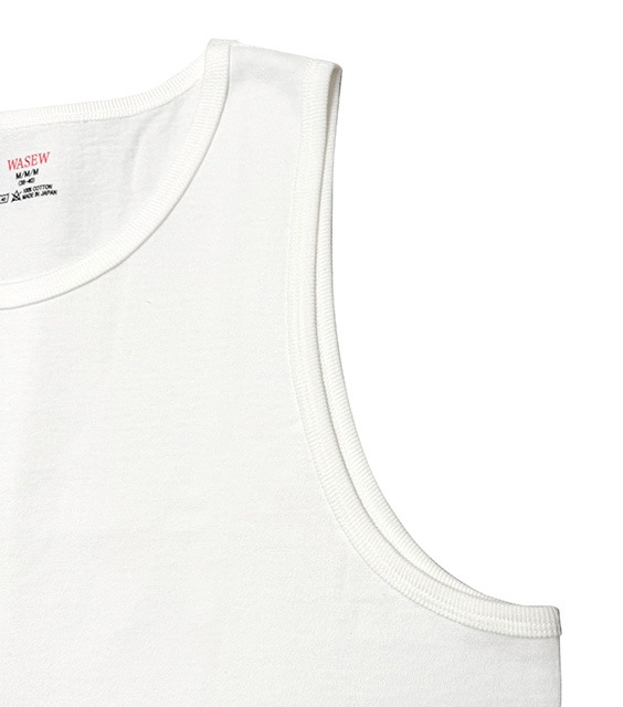 WASEW �諒����ONE DAY TANK TOP (2PACK) ���ǥ� ���󥯥ȥå� 2�����ꡡ��100��WHITE��Made in JAPAN��������