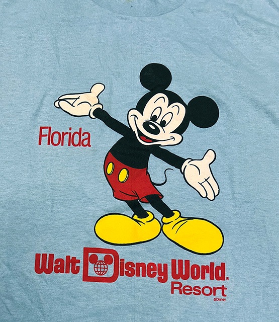��SALE 30%OFF�ۡ�DEADSTOCK��Disney World��Mickey T����ġ��ߥå�����color:BLUE size:LARGE ����ꥫ���ڥǥåɥ��ȥå��ۡ�VINTAGE ������ơ����ۡ�Ź�޻����Բġ�