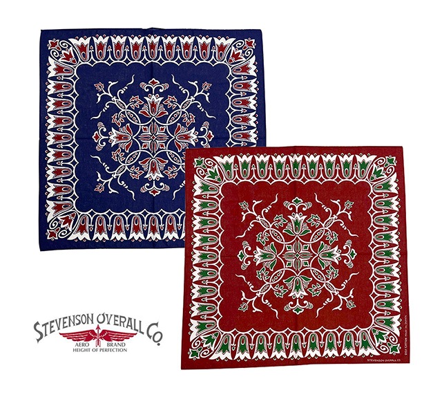 STEVENSON OVERALL CO.�����ƥ����֥󥽥� �����С������롡 Bandana BD��2����NAVY/RED�˥Х���ʡ���100��