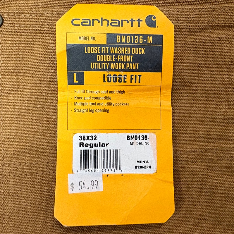 ��SALE 20%OFF�ۡ�̤�����ʡ� Carhartt �����ϡ��ȡ�Double Knee Painter Pants ���֥�ˡ� �ڥ��󥿡��ѥ�ġ�col.BROWN DUCK��size:W38��L32ɽ�������å����ϡ�COTTON100% ����šۡ�Ź�޻����Բġ�