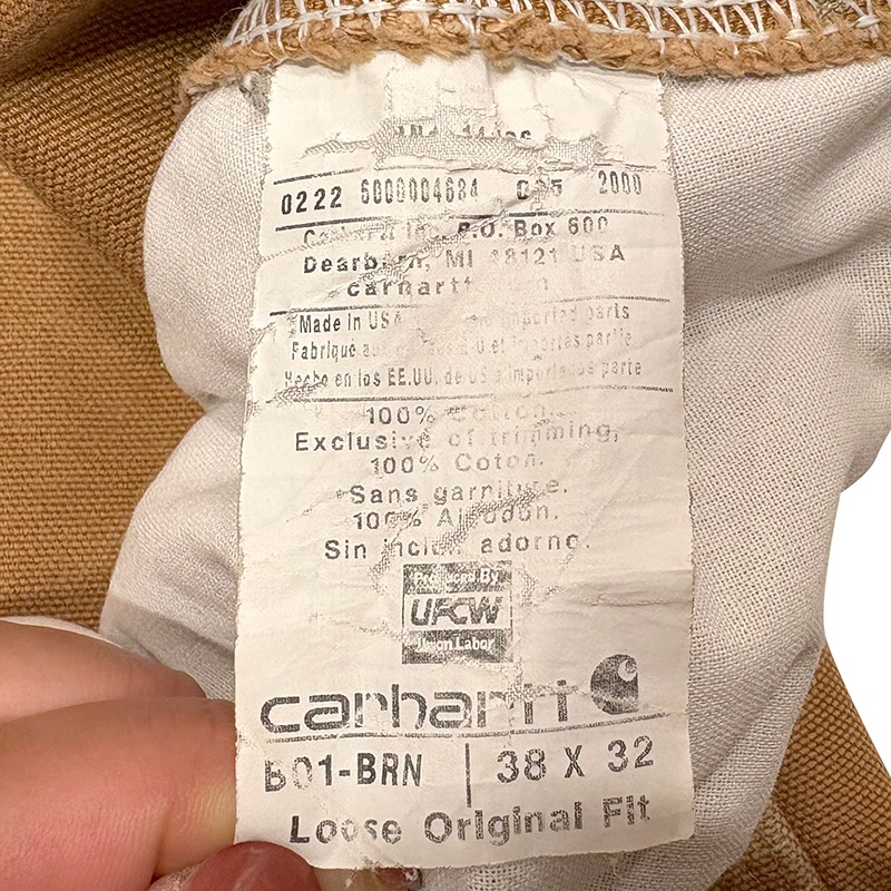 Carhartt �����ϡ��ȡ�Double Knee Painter Pants ���֥�ˡ� �ڥ��󥿡��ѥ�ġ��ڥ����ӡ�col.DUCK BROWN��size:W38��L32ɽ��(����W38��L31)�����å����� ��USED �桼���ɡۡ���šۡ�Ź�޻����Բġ�