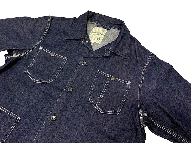 GOHEMP �����إ�ס�COVER ALL JACKET ���С������른�㥱�åȡ��إ�ץǥ˥ࡡ�إ�ץ��åȥ�9oz���㡡�ǥ˥ॸ�㥱�å�