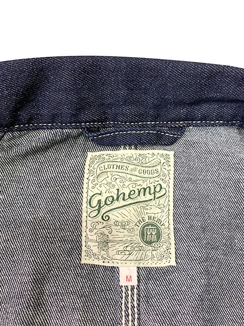 GOHEMP �����إ�ס�COVER ALL JACKET ���С������른�㥱�åȡ��إ�ץǥ˥ࡡ�إ�ץ��åȥ�9oz���㡡�ǥ˥ॸ�㥱�å�