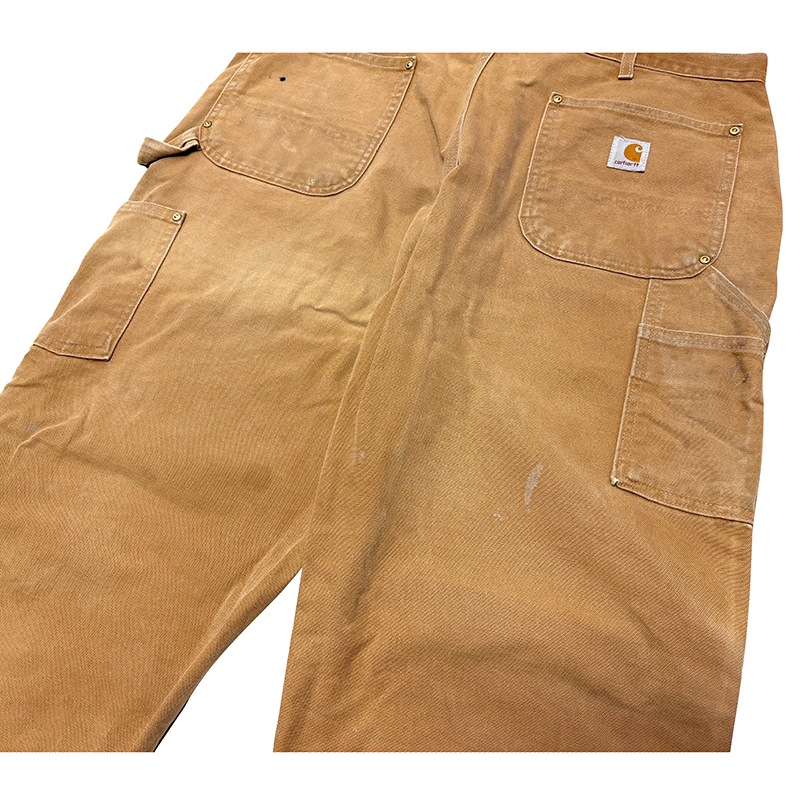 Carhartt �����ϡ��ȡ�Double Knee Painter Pants ���֥�ˡ� �ڥ��󥿡��ѥ�ġ��ڥ����ӡ�col.DUCK BROWN��size:W38��L32ɽ��(����W39��L32)�����å����ϡ�Made in U.S.A.  ��USED �桼���ɡۡ���šۡ�Ź�޻����Բġ�