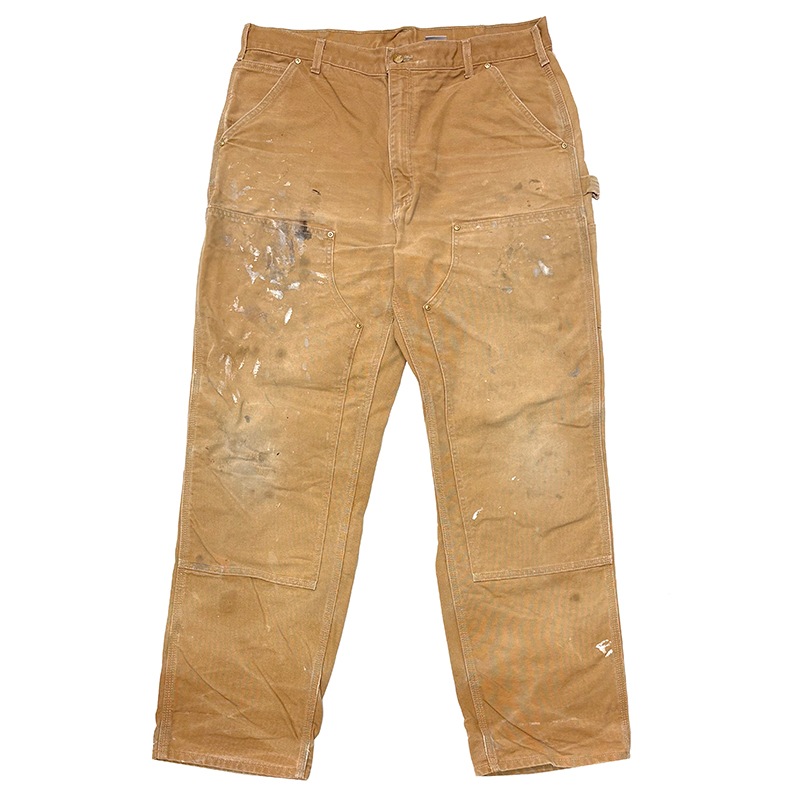 Carhartt �����ϡ��ȡ�Double Knee Painter Pants ���֥�ˡ� �ڥ��󥿡��ѥ�ġ��ڥ����ӡ�col.DUCK BROWN��size:W38��L32ɽ��(����W39��L32)�����å����ϡ�Made in U.S.A.  ��USED �桼���ɡۡ���šۡ�Ź�޻����Բġ�