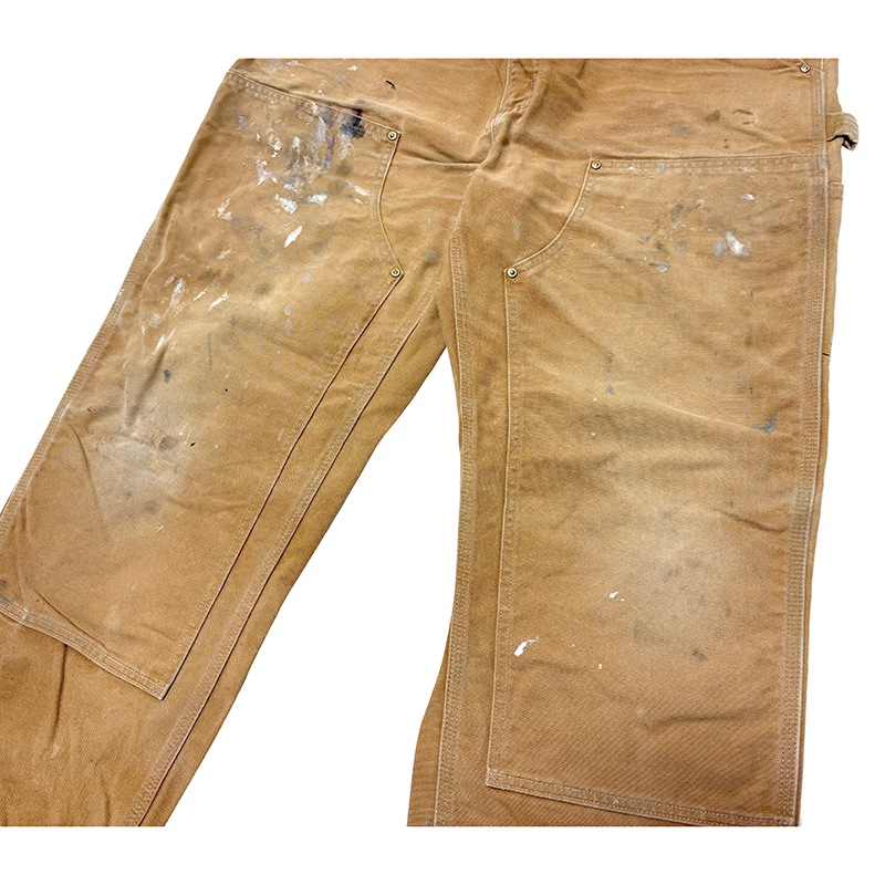Carhartt �����ϡ��ȡ�Double Knee Painter Pants ���֥�ˡ� �ڥ��󥿡��ѥ�ġ��ڥ����ӡ�col.DUCK BROWN��size:W38��L32ɽ��(����W39��L32)�����å����ϡ�Made in U.S.A.  ��USED �桼���ɡۡ���šۡ�Ź�޻����Բġ�