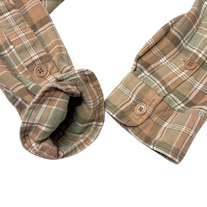 90s��Polo by Ralph Lauren �ݥ� ���ե������L/S Flannel Shirt ���󥰥��꡼�� �ե��ͥ� ����ġ������å�����col.BEIGE��GREEN��size:XL������ͥ롡��VINTAGE �ӥ�ơ����ۡ���šۡ�Ź�޻����Բġ�