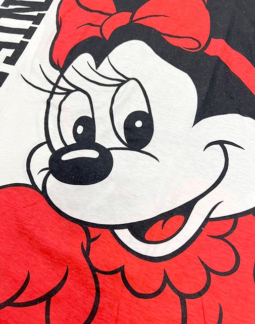 DEADSTOCKMinnie mouse TġBIG PRINT ߥˡޥcolor:WHITE ꥫڥǥåɥȥåۡVINTAGE ơۡŹ޻Բġ
