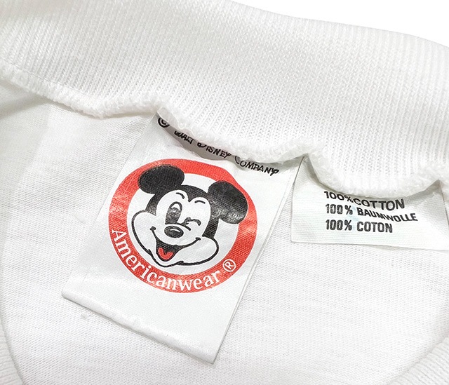 DEADSTOCKMinnie mouse TġBIG PRINT ߥˡޥcolor:WHITE ꥫڥǥåɥȥåۡVINTAGE ơۡŹ޻Բġ