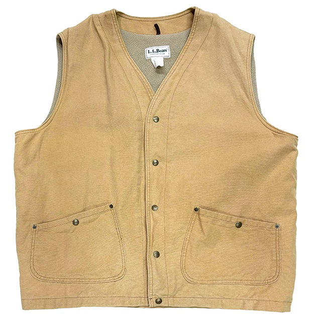 ��SALE 30%OFF�� 80s��L.L.BEAN ���륨��ӡ���DUCK BOA VEST ���å� �ܥ� �٥��ȡ�col:BEIGE��size:MENS XL TALL��MADE IN U.S.A.������ꥫ������VINTAGE ������ơ����ۡ���š�