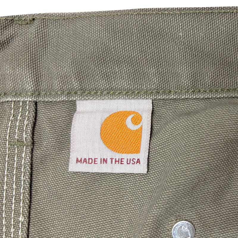 Carhartt �����ϡ��ȡ�Double Knee Painter Pants ���֥�ˡ� �ڥ��󥿡��ѥ�ġ�col.OLIVE��size:W38��L32ɽ��(����W39��L31)�����å����ϡ�Made in U.S.A.  ��USED �桼���ɡۡ���šۡ�Ź�޻����Բġ�