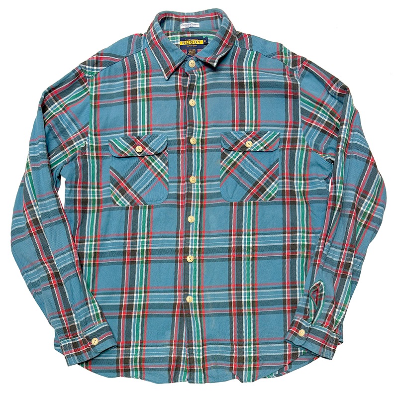 RUGBY-Ralph Lauren- �饰�ӡ� -���ե������-��L/S Flannel Shirt ���󥰥��꡼�� �ե��ͥ� ����ġ������å�����col.BLUE��RED��size:XL����USED �桼���ɡۡ���šۡ�Ź�޻����Բġ�