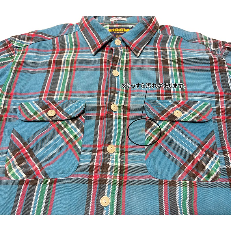 RUGBY-Ralph Lauren- �饰�ӡ� -���ե������-��L/S Flannel Shirt ���󥰥��꡼�� �ե��ͥ� ����ġ������å�����col.BLUE��RED��size:XL����USED �桼���ɡۡ���šۡ�Ź�޻����Բġ�